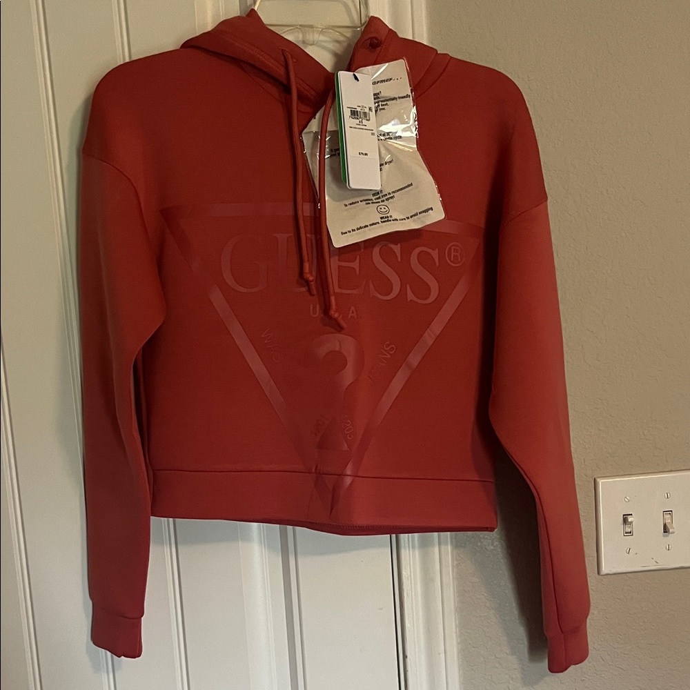 Guess Women's Brick Red Hoodie
